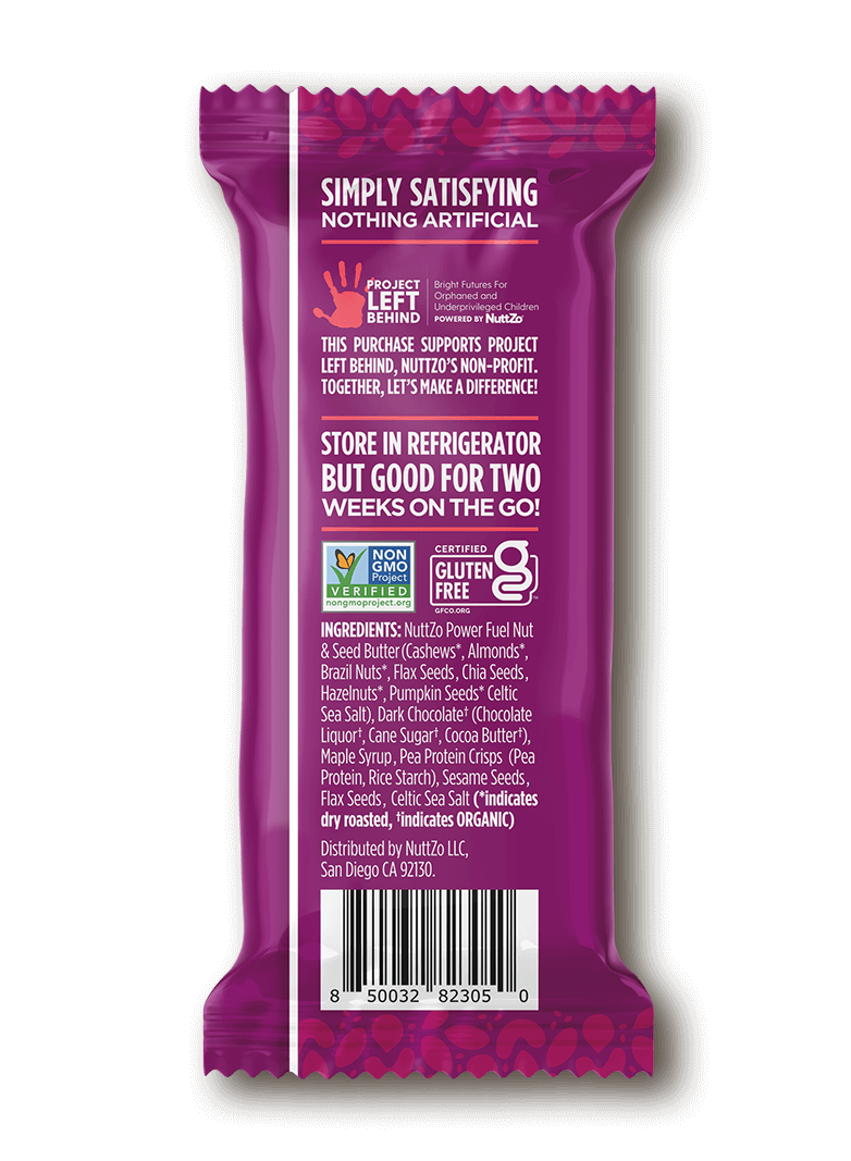 Almond Butter Chocolate Chilled Bar Box of 24 (3/bar) NuttZo